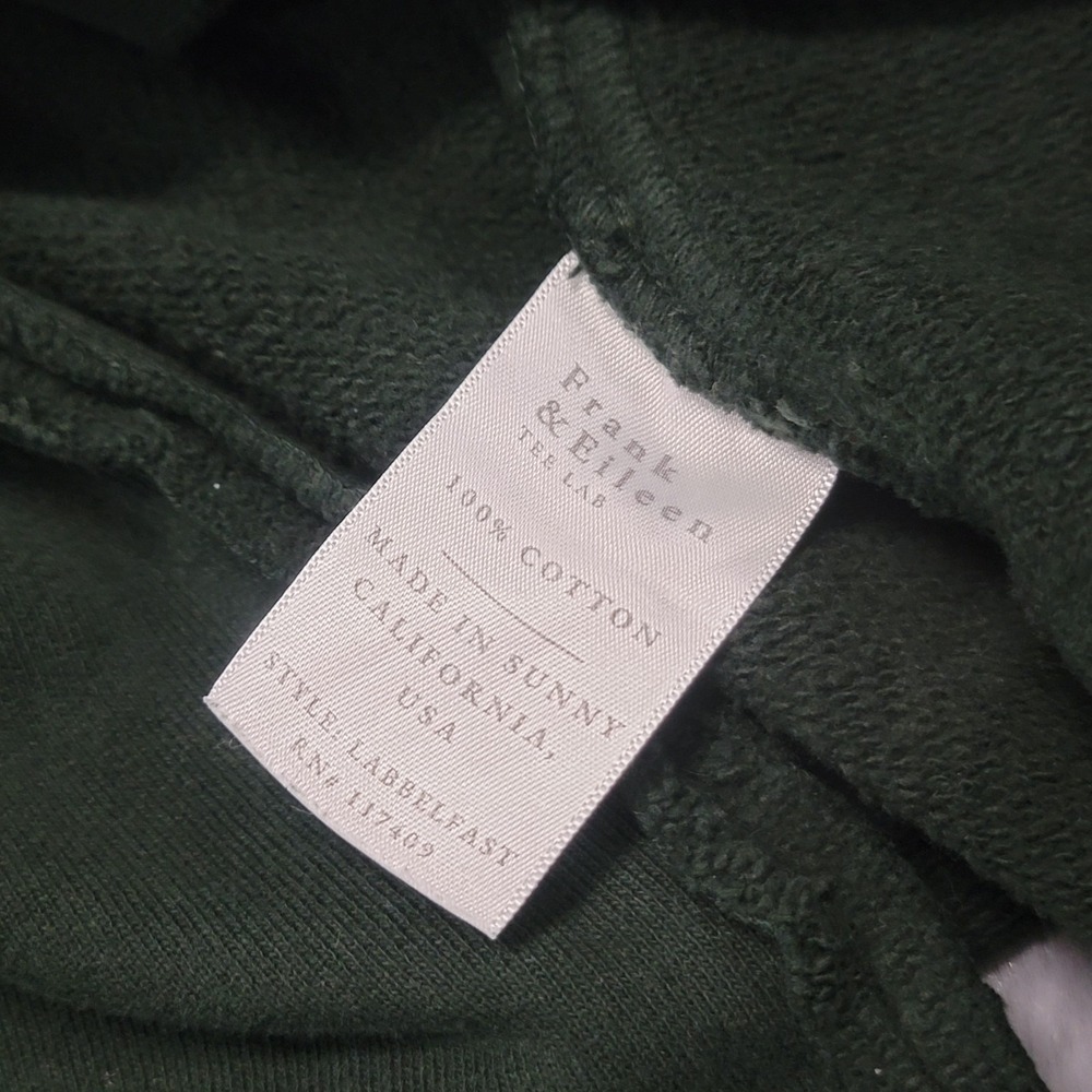 Frank Eileen Belfast Pea Coat Womens Medium Green Cotton Fleece Double Breasted - Picture 5 of 13